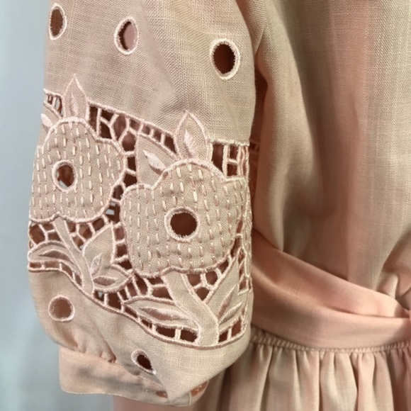 Brownstone Studio Vintage Peach Cut-out Midi Dress - Picture 6 of 8